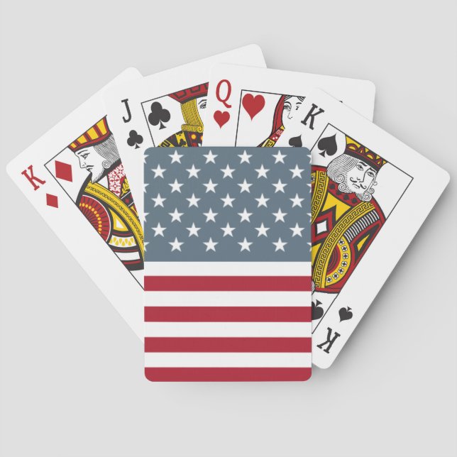 Jeu De Cartes Drapeau américain Patriotic Stars and Stripes (dos)