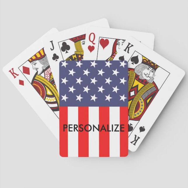 Jeu De Cartes Drapeau américain patriotique coutume poker jouer  (dos)