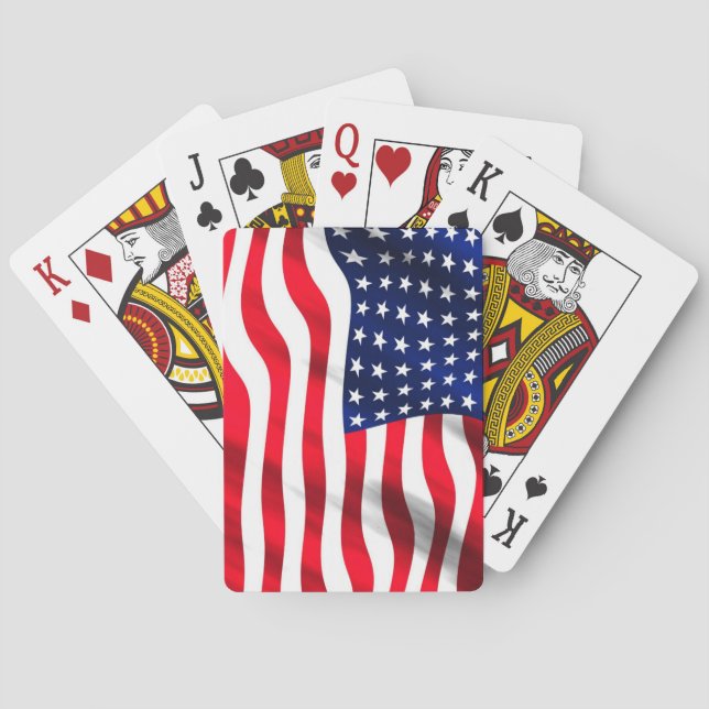 Jeu De Cartes Drapeau américain patriotique Drapeau américain Bl (dos)