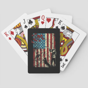Jeu De Cartes Drapeau américain patriotique en détresse