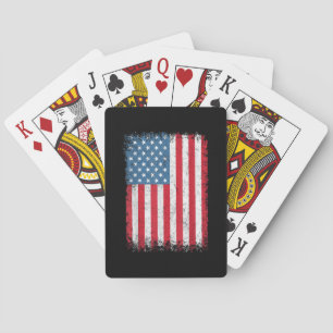 Jeu De Cartes Drapeau américain patriotique USA pour hommes femm