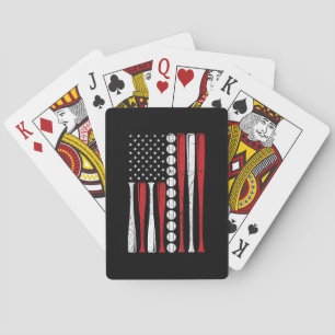 Jeu De Cartes Drapeau américain vintage de baseball du 4 juillet