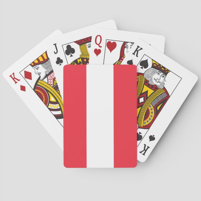 Jeu De Cartes Drapeau autrichien (Autriche) Jouer des cartes (dos)