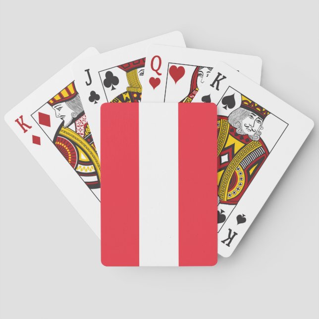 Jeu De Cartes Drapeau autrichien patriotique Jouer des cartes (dos)