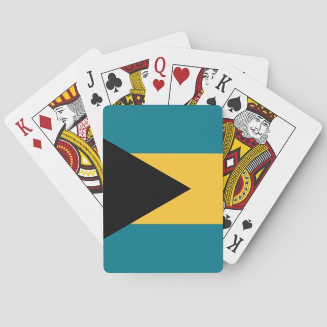 Jeu De Cartes Drapeau Bahamas (dos)