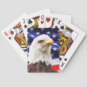 Jeu De Cartes Drapeau Bald Eagle USA 