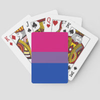 Drapeau bisexuel jouant aux cartes