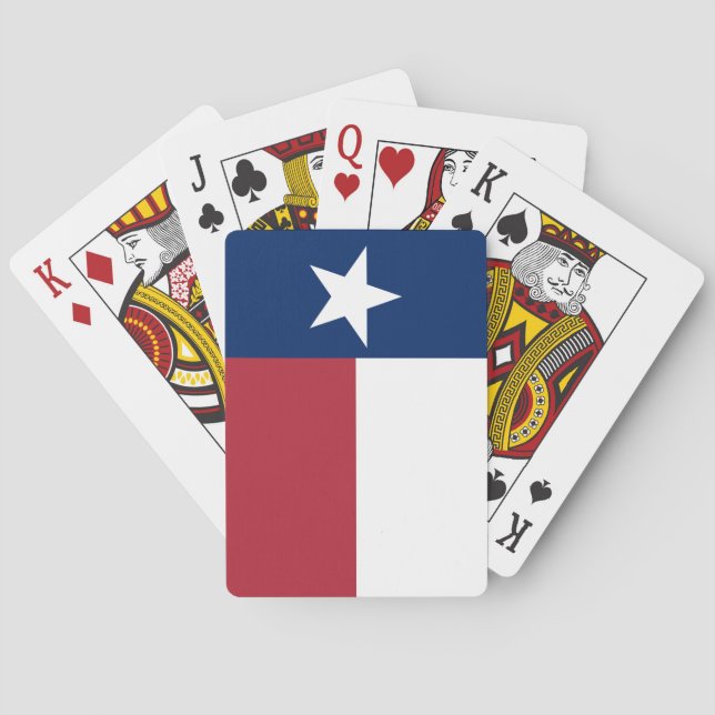 Jeu De Cartes Drapeau blanc rouge du Texas (dos)
