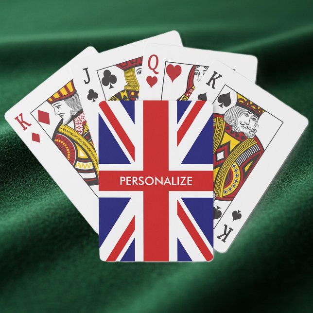 Jeu De Cartes Drapeau British Union Jack personnalisé jouant aux (Créateur téléchargé)