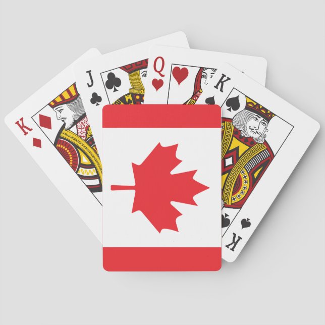 Jeu De Cartes Drapeau canadien (dos)