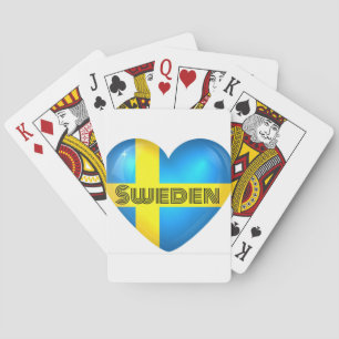Jeu De Cartes Drapeau cardiaque Suède