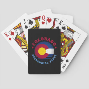 JEU DE CARTES DRAPEAU CENTENAIRE D'ÉTAT DE COLORADO