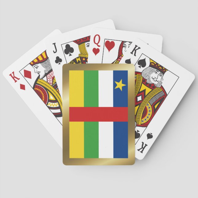 Jeu De Cartes Drapeau Centrafrique Lecture de Cartes (dos)