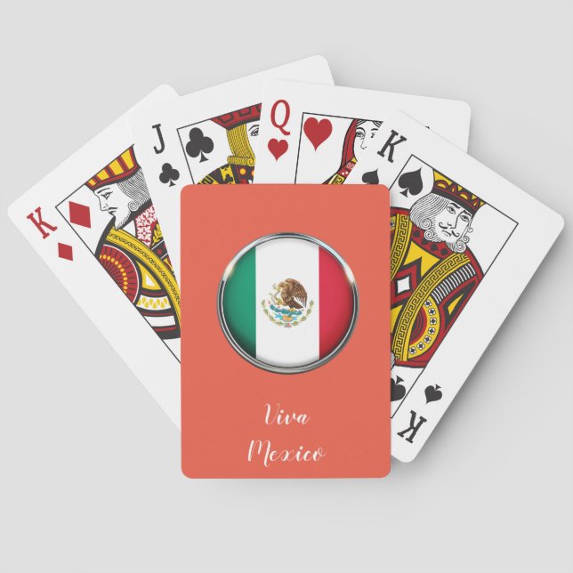Jeu De Cartes Drapeau cool Mexique (dos)