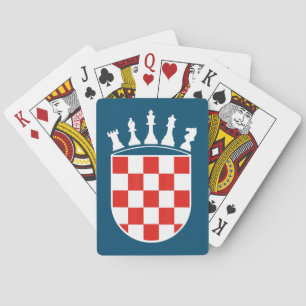 Jeu De Cartes Drapeau croate couleurs Joueur d'échecs cadeaux po