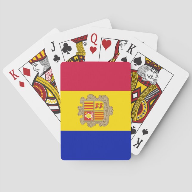Jeu De Cartes Drapeau d'Andorre patriotique (dos)
