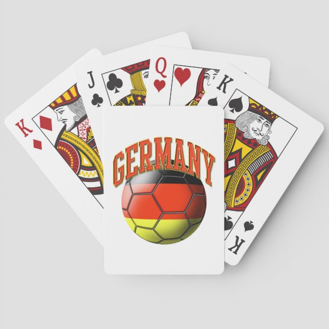 Jeu De Cartes Drapeau de ballon de football de l'Allemagne (dos)