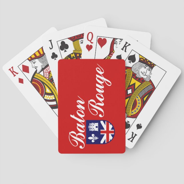 Jeu De Cartes Drapeau de Baton Rouge, Louisiane Jouer des cartes (dos)
