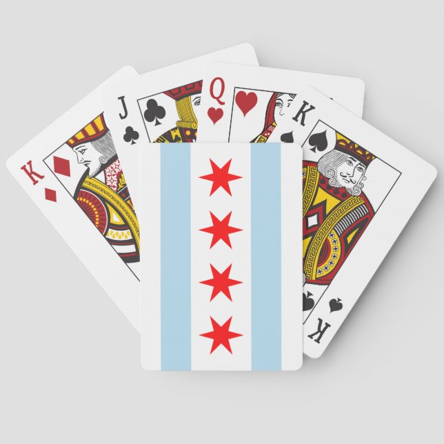 Jeu De Cartes Drapeau de Chicago (dos)