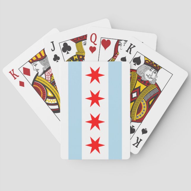 Jeu De Cartes Drapeau de Chicago Jouer des cartes (dos)