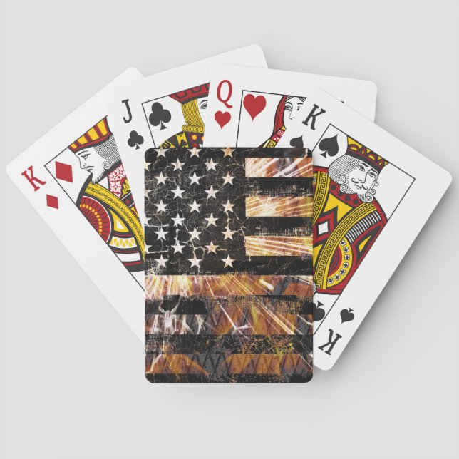 Jeu De Cartes Drapeau de construction industrielle (dos)