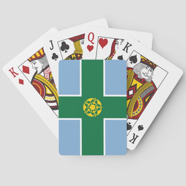 Jeu De Cartes Drapeau de Derbyshire (Comté d'Angleterre, Royaume (dos)