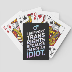 Jeu De Cartes Drapeau de fierté trans allié soutien 