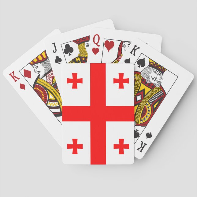 Jeu De Cartes Drapeau de Géorgie (dos)