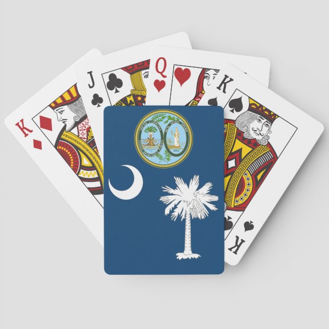 Jeu De Cartes Drapeau de la Caroline du Sud (dos)