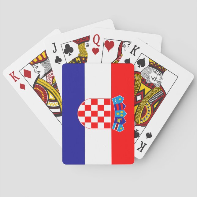 Jeu De Cartes Drapeau de la Croatie (Croate) (dos)