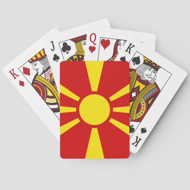 Jeu De Cartes Drapeau de la Macédoine du Nord (dos)