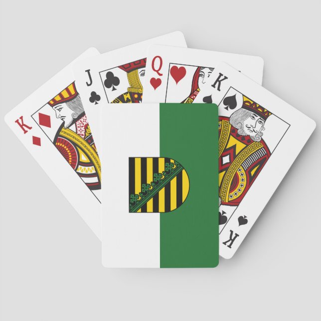 Jeu De Cartes Drapeau de la Saxe Jouer des cartes (dos)