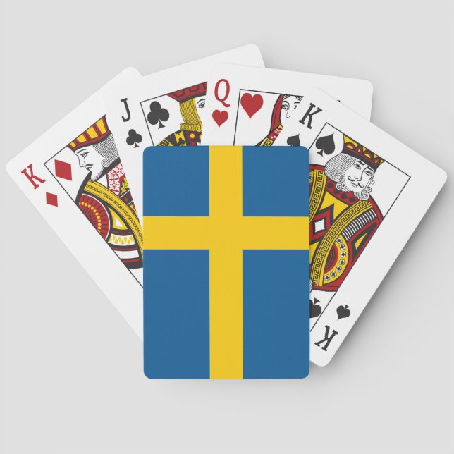 Jeu De Cartes Drapeau de la Suède (dos)