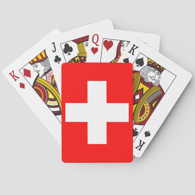 Jeu De Cartes Drapeau de la Suisse (Suisse) (dos)