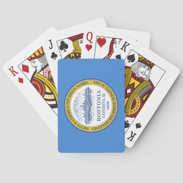 Jeu De Cartes Drapeau de la ville de Boston (Massachusetts) (dos)