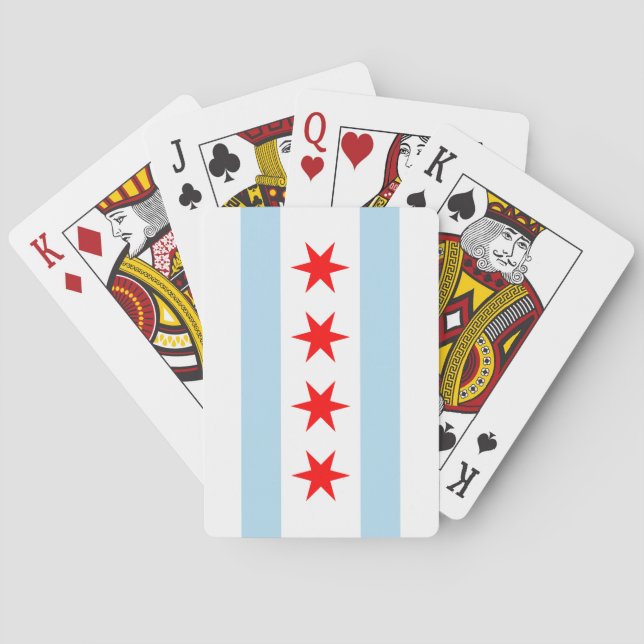 Jeu De Cartes Drapeau de la ville de Chicago (Illinois) (dos)