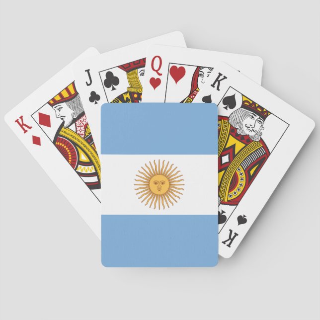 Jeu De Cartes Drapeau de l'Argentine (dos)