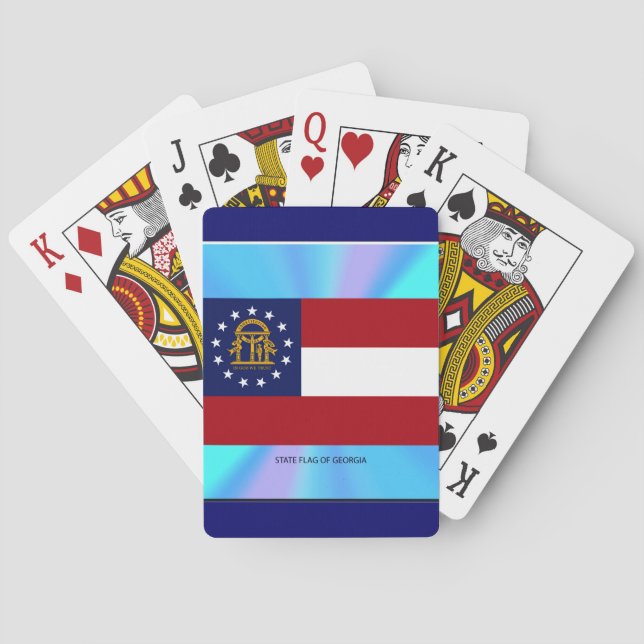 Jeu De Cartes Drapeau de l'État de Géorgie (dos)