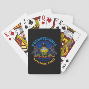 Jeu De Cartes Drapeau de l'État de Pennsylvanie, l'État clé de v