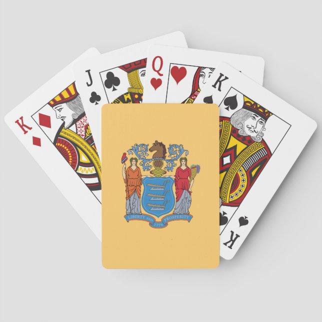 Jeu De Cartes Drapeau de l'État du New Jersey (dos)