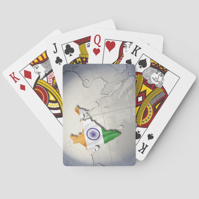 Jeu De Cartes Drapeau de l'Inde (dos)