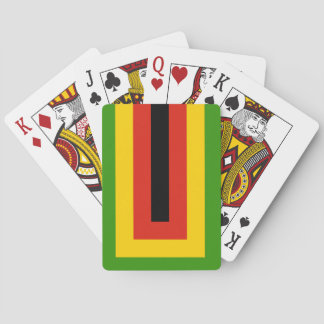 Jeu De Cartes Drapeau de l'Union nationale africaine du Zimbabwe