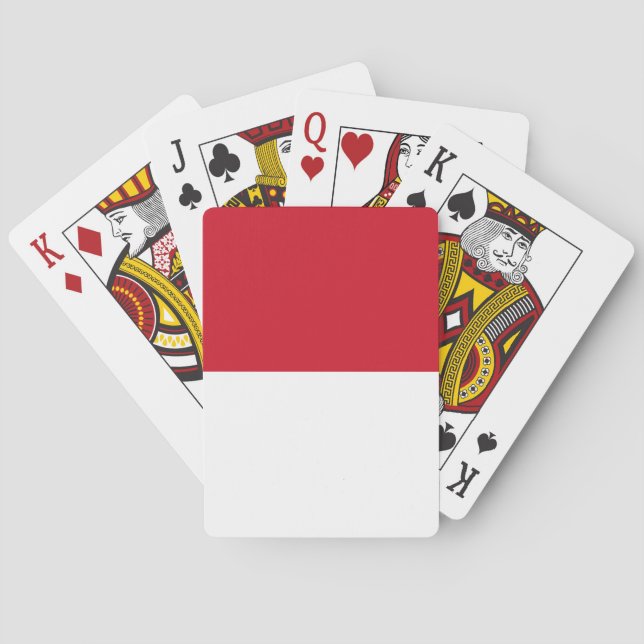 Jeu De Cartes Drapeau de Monaco (dos)
