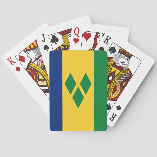 Jeu De Cartes Drapeau de Saint-Vincent-et-les Grenadines Vincy (dos)