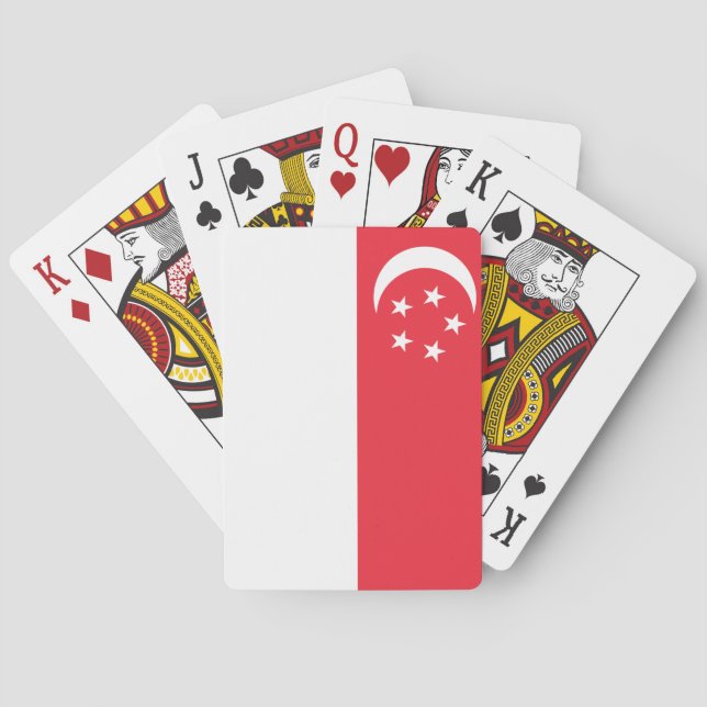 Jeu De Cartes Drapeau de Singapour (dos)