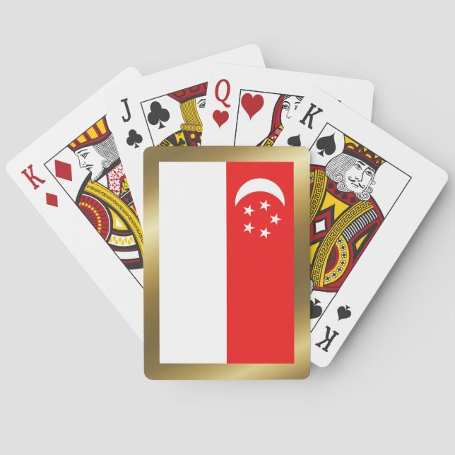 Jeu De Cartes Drapeau de Singapour Jouer des cartes (dos)