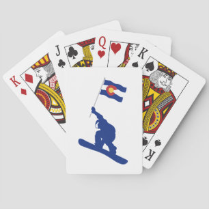 Jeu De Cartes Drapeau de surf des neiges du Colorado