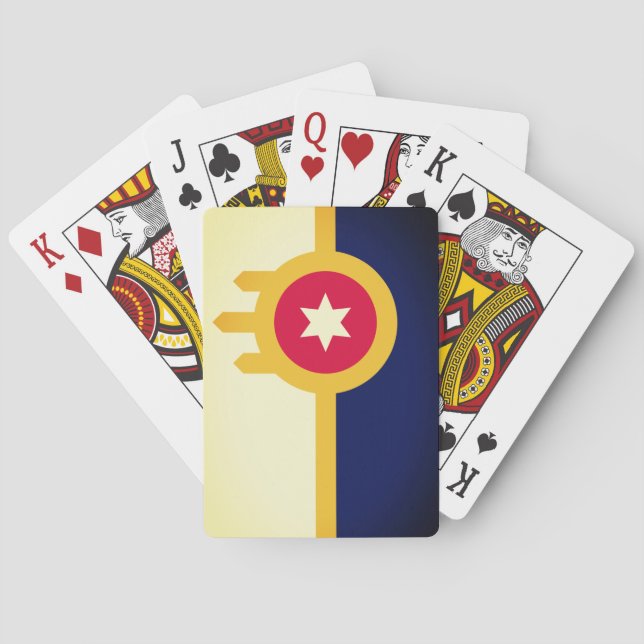 Jeu De Cartes Drapeau de Tulsa, Oklahoma (dos)