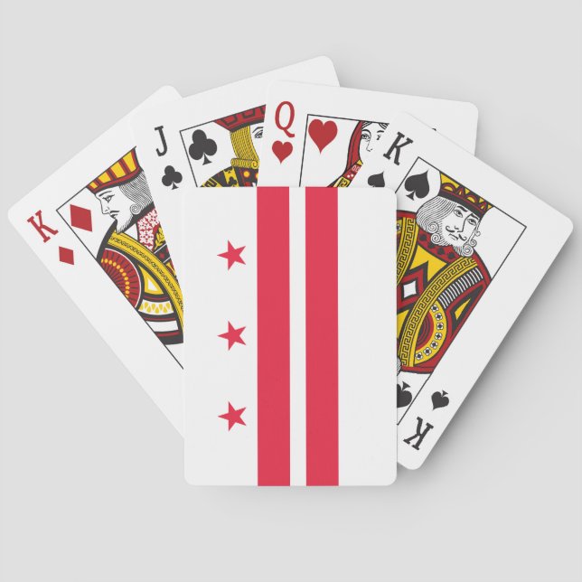 Jeu De Cartes Drapeau de Washington D.C. (District de Columbia) (dos)