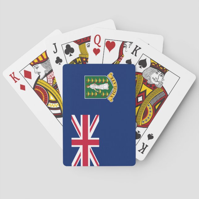 Jeu De Cartes Drapeau des îles Vierges britanniques (BVI) (dos)